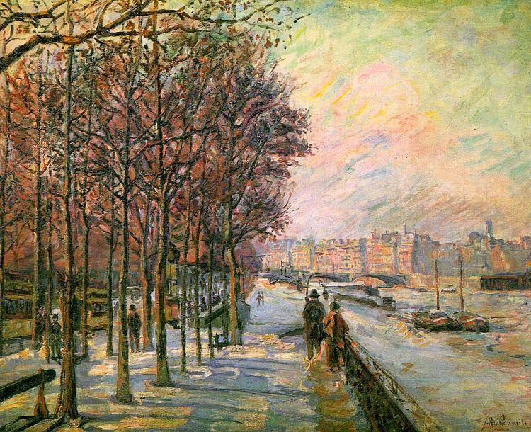  J B Armand  Guillaumin La Place Valhubert, Paris oil painting image